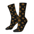 "Crypto Strides: Bitcoin Symbol Socks"